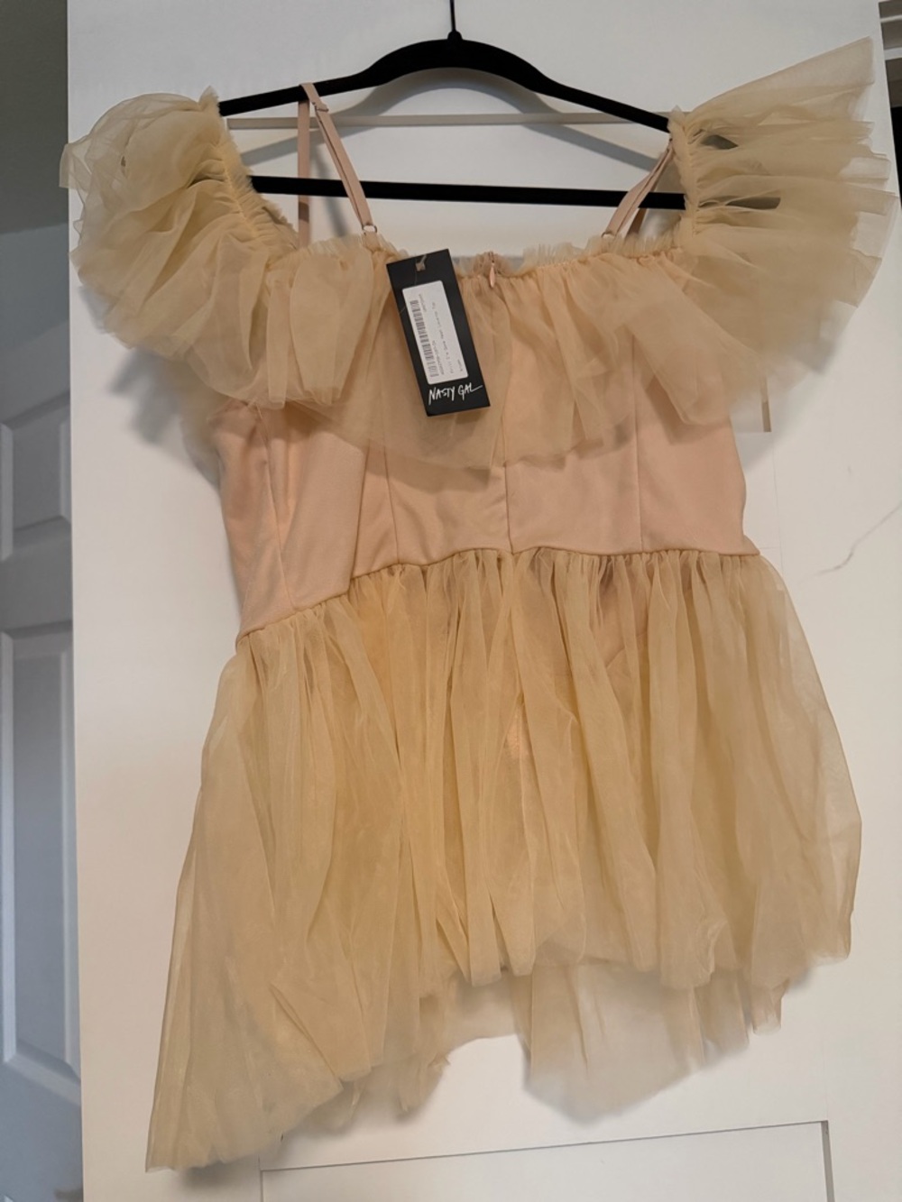 Nasty Gal Blush Tiered Tulle Top - Picture 3 of 5